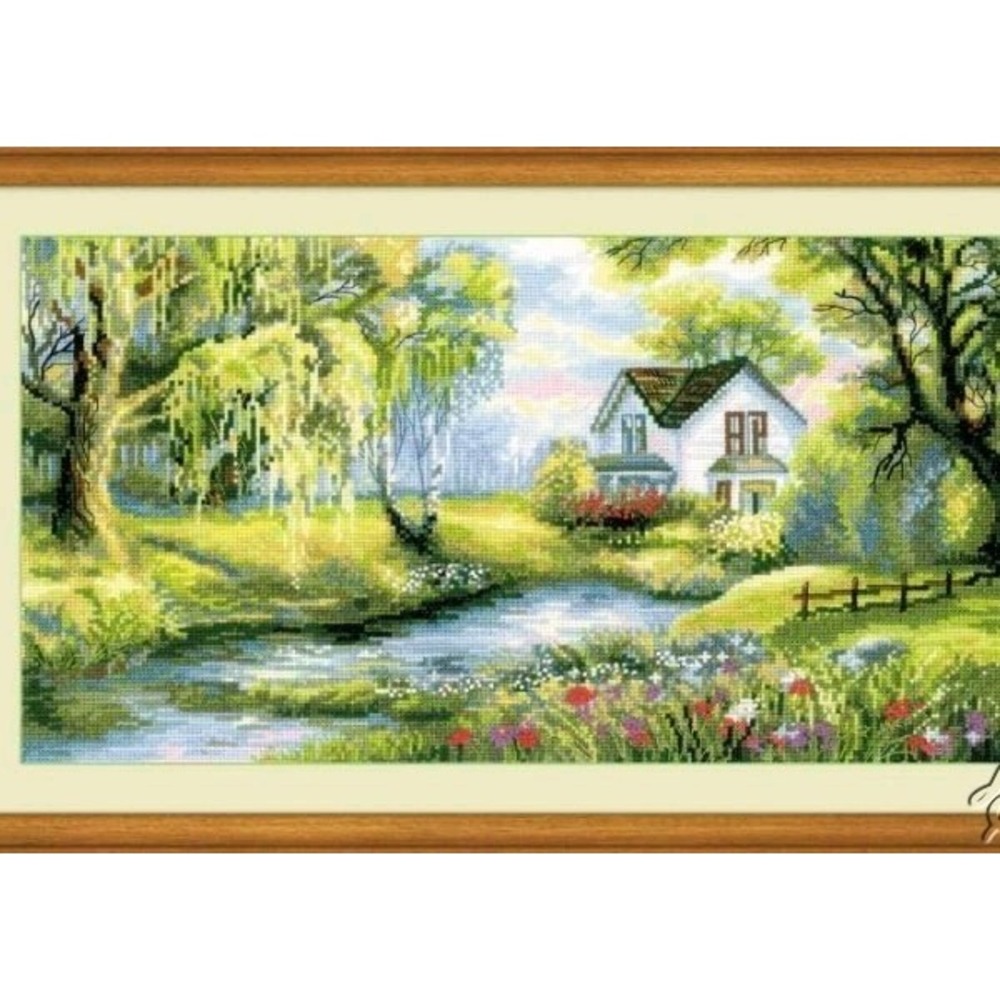 RIOLIS 1357 Corner of Paradise Counted Cross Stitch Kit 14ct White Aida Anchor